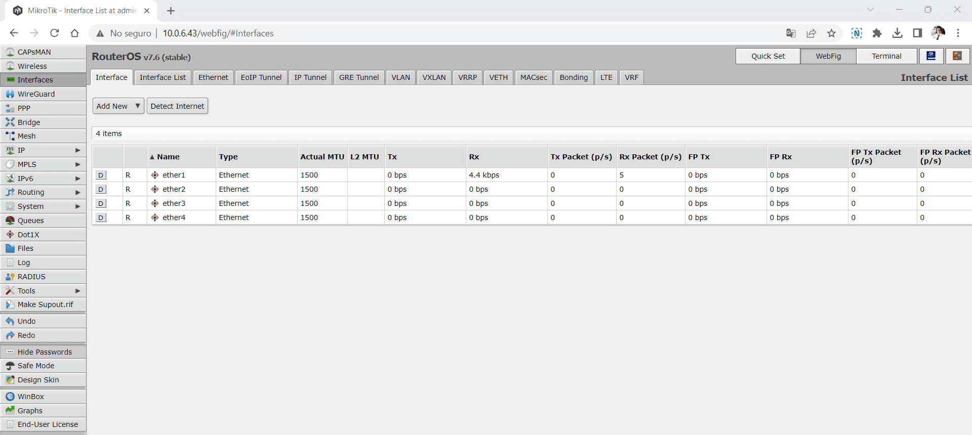 Webfig GUI