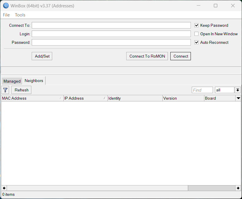 Mikrotik - Acceso Winbox