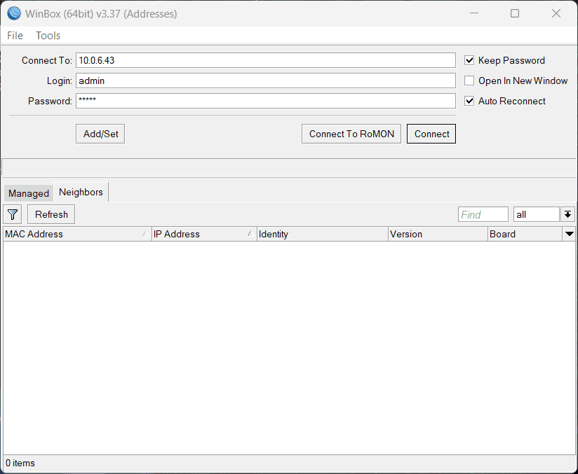 Mikrotik - Acceso Winbox